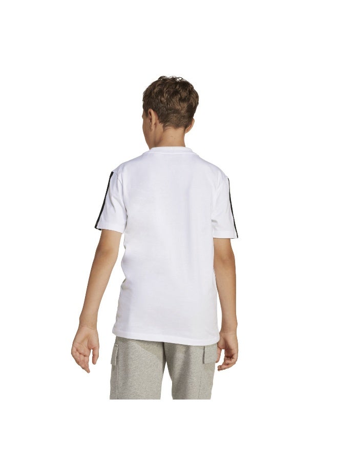 Adidas J 3S Tee 160 White Training T-Shirts For Junior 7-8Y - Image 3