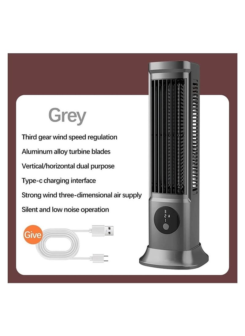 DMG TECH - Tower Fan, Portable Air Streamlined Tower Fan with 3 Speeds, Table Fan, Bladeless Design, Quiet USB Powered,Vertical Air Conditioning Fan for Bedroom Home Office Desktop - Image 1