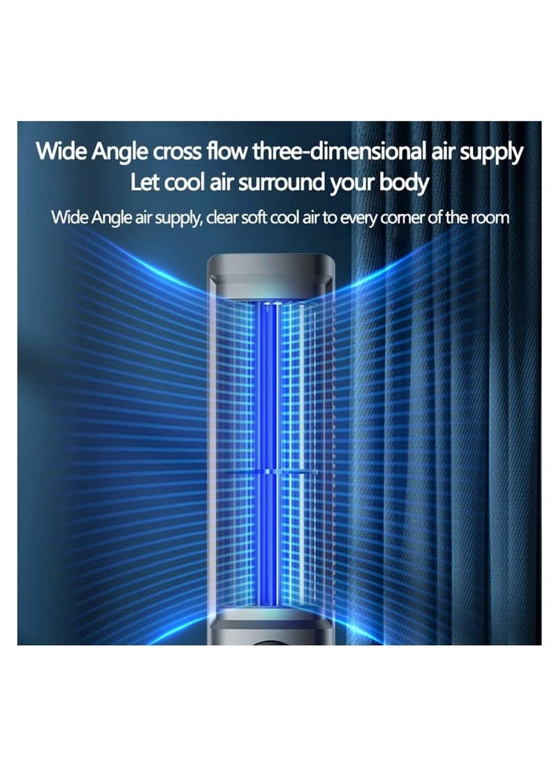DMG TECH - Tower Fan, Portable Air Streamlined Tower Fan with 3 Speeds, Table Fan, Bladeless Design, Quiet USB Powered,Vertical Air Conditioning Fan for Bedroom Home Office Desktop - Image 1