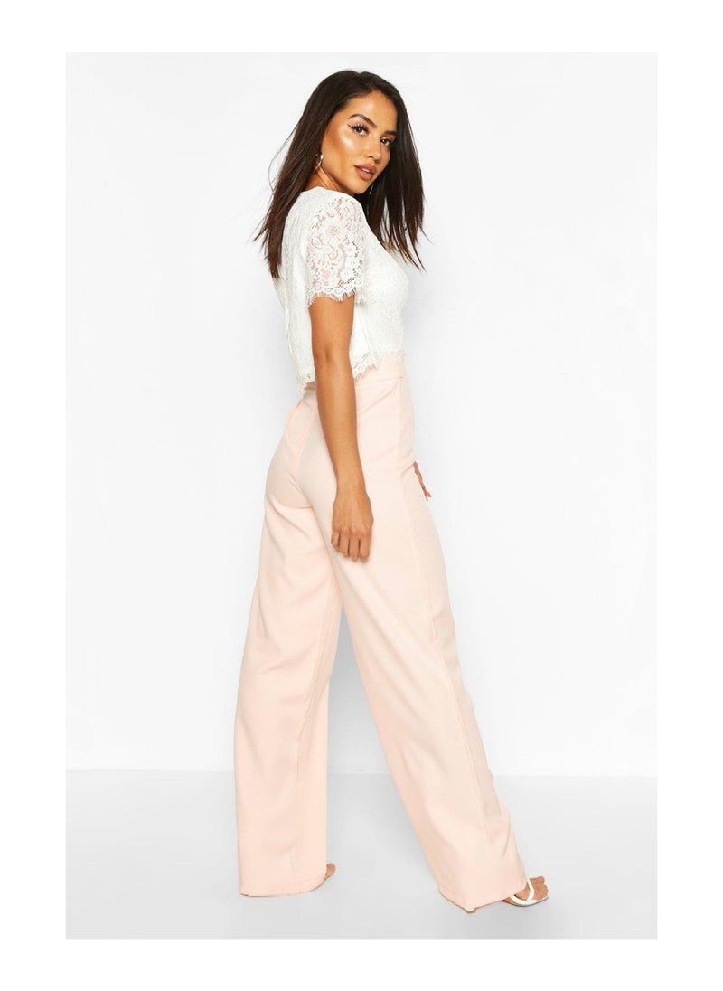 boohoo - Woven Lace Top And Trouser Co-ord Set - Image 1