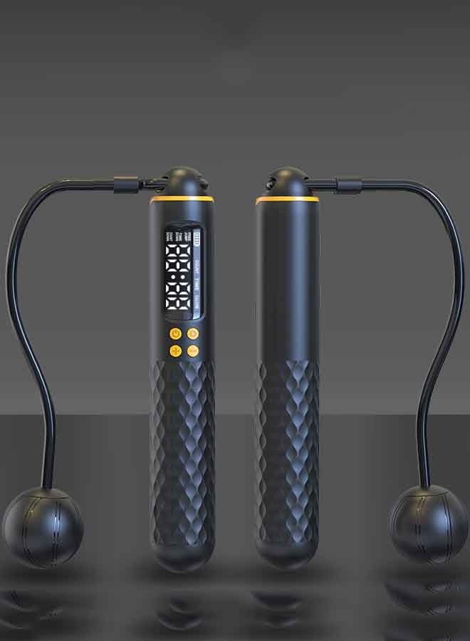 FDsport حبل قفز ذكي مع عداد – 2 في 1 بسلك وبدون سلك، شاشة LED عالية الدقة، قابل لإعادة الشحن Type-C، طول قابل للتعديل، مقابض موزونة، تمارين لياقة وكارديو منزلي - Image 3