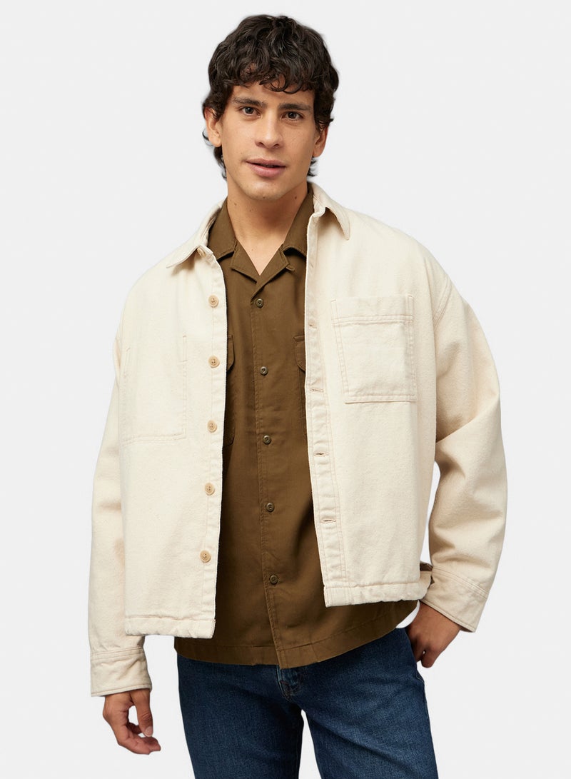 American Eagle AE Boxy Canvas Overshirt - Image 1