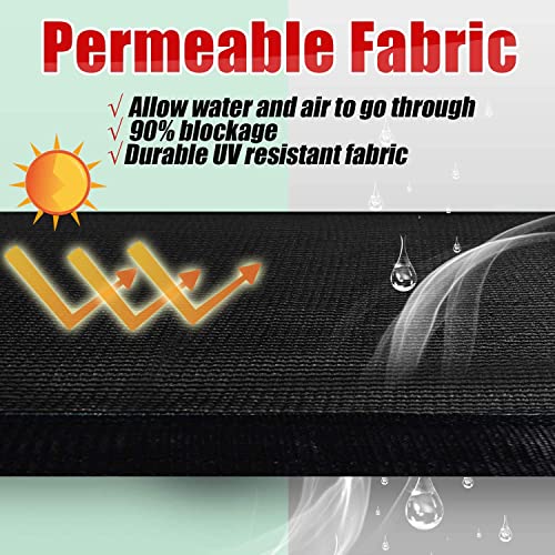 FREDDO Privacy Screen Fence Shade Net for Balcony, Garden, Terrace & Outdoor Fence – Heavy Duty with Polyester Band, Brass Eyelets & Tie Cords (Black, 5.8 x 50 Ft) - Image 5