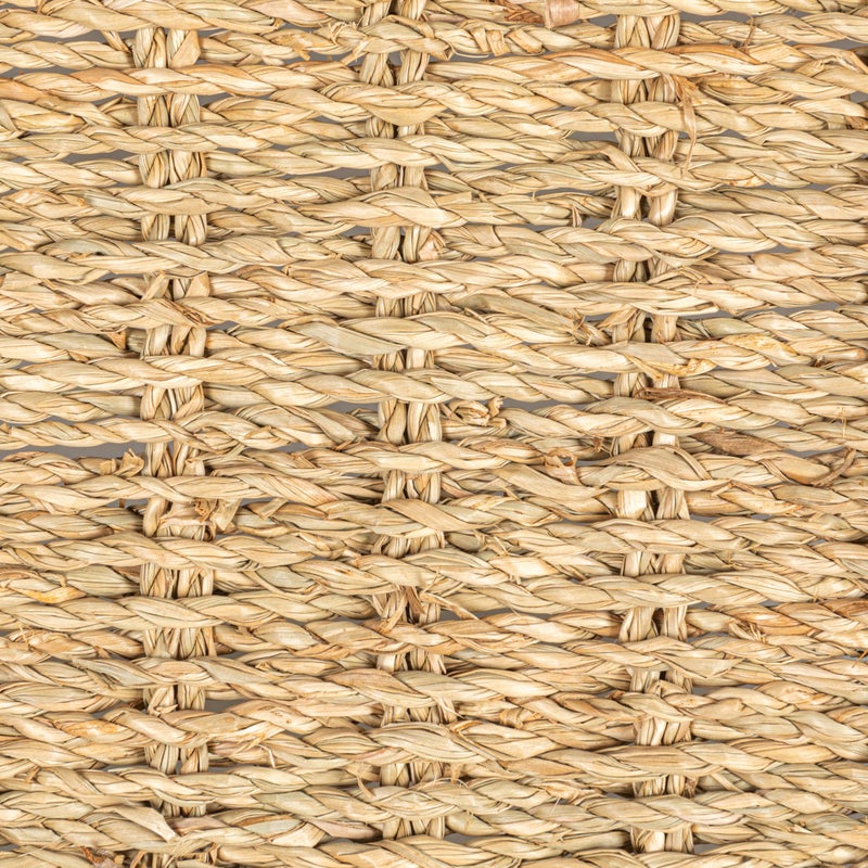 Household Essentials Woven Seagrass Scalloped Rectangular Trays, Set of 2, Natural - Image 5