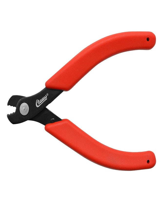 Clauss Snapper Wire Cutters with Round Points, Red, 5.75" - Image 1