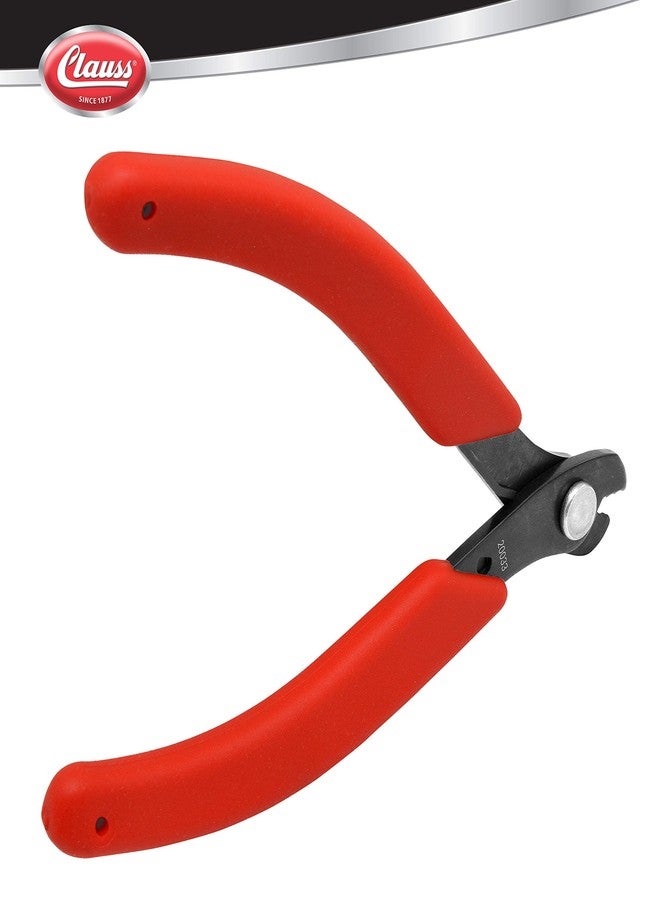 Clauss Snapper Wire Cutters with Round Points, Red, 5.75" - Image 4