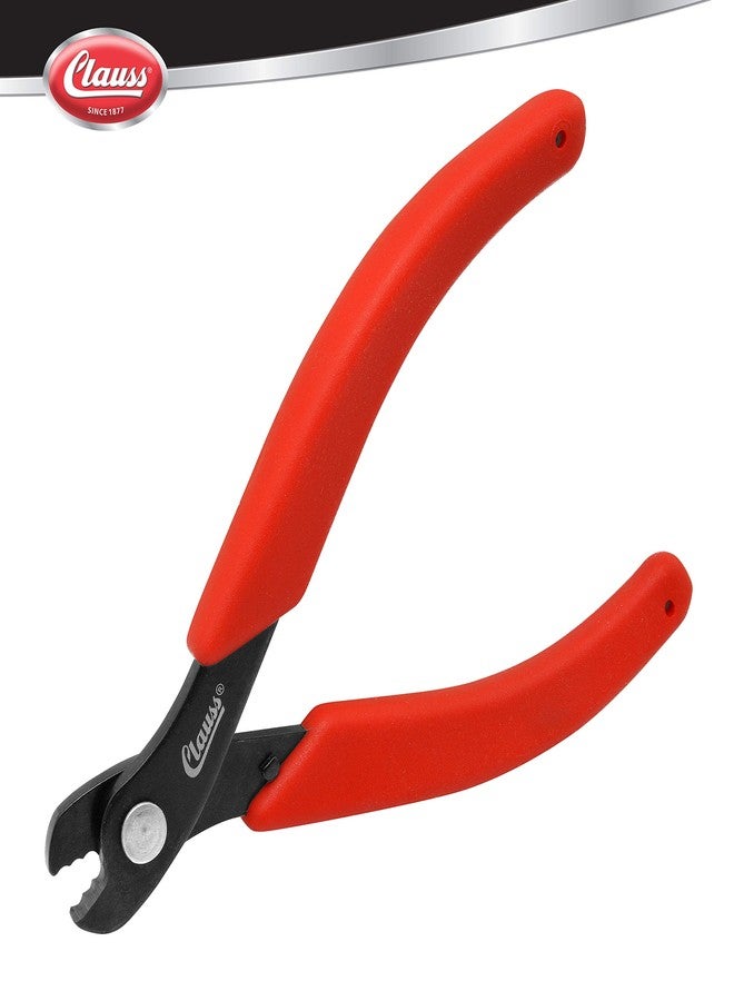Clauss Snapper Wire Cutters with Round Points, Red, 5.75" - Image 3