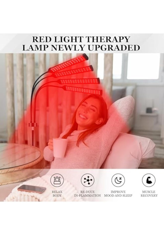 ماركة غير محددة جهاز العلاج بالضوء الأحمر، جهاز LED للعلاج بالضوء الأحمر، علاج الضوء تحت الأحمر 660 نانومتر و850 نانومتر، مع عنق مرن دوار 360 درجة، مصباح ضوء أحمر قابل للتعديل للجسم والوجه والعنق والكتف  - Image 4
