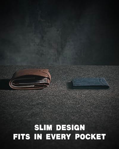 Zitahli Money Clip Wallets for Men,Slim Bifold Wallet 10-12 Cards, Mens Leather Wallet with ID Window,RFID Blocking Thin Minimalist Credit Card Holder,Gifts for Him - Image 4