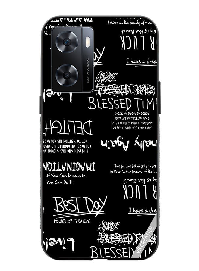 VR CREATIVE Protective Case Cover For OnePlus Nord N20 SE Alligraphy And Lettering Black Design Multicolour - Image 1