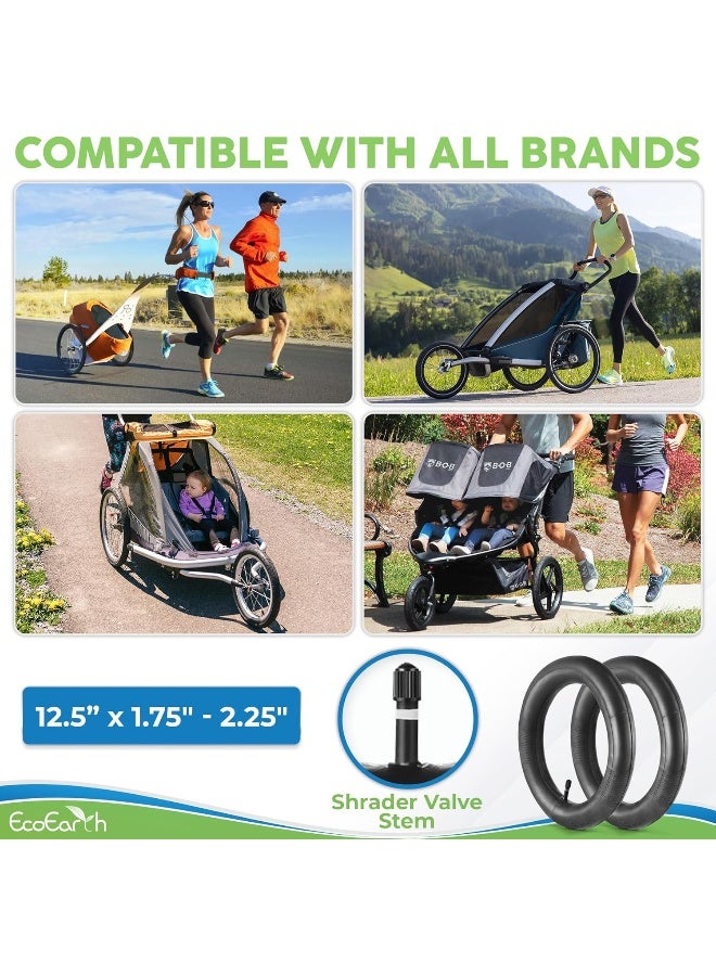 EcoEarth EcoEarth Inner Tube Tire Replacements (2 Pack, 12.5â€ x 1.75/2.25) for Kids Bike & Jogging Stroller  - Image 3