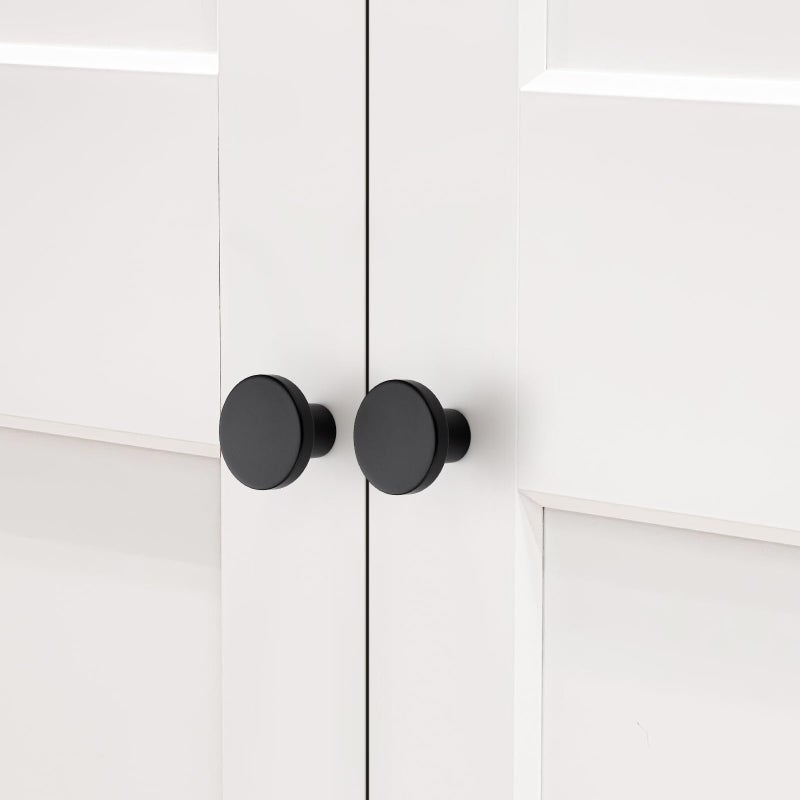 HOME EDIT 10 Pack Black Cabinet Knobs, 1-1/5 Inch Round Drawer Knobs for Kitchen Cabinets, Dressers & Closet Doors - Image 3