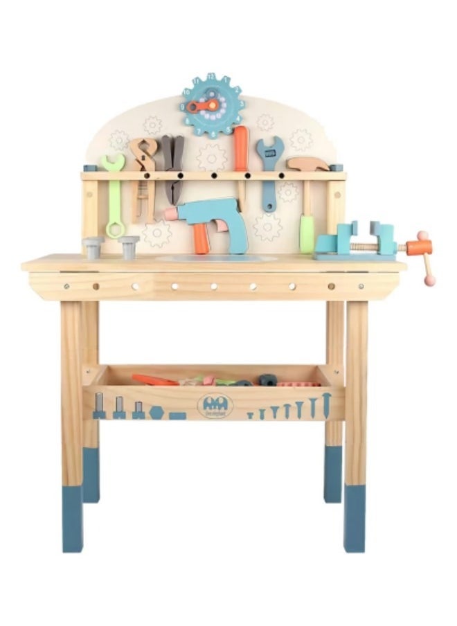 GGEROU Wooden Repair Disassembly Tool Kit for Kids & Toddlers, Pretend Play Construction Workench Tool Kit Playset, Repair Bench Workshop with Tools Set, Educational STEM Construction Toy  - Image 1