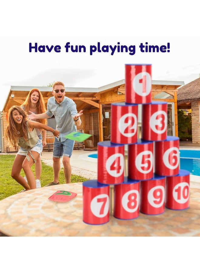 Hungdao مجموعة ألعاب الكرنفال المكونة من 3 مجموعات من هوندوا، لوحة رمي السهام مع كرات، مخاريط بلاستيكية، لعبة رمي الحلقات وحقائب الفاصولياء للأولاد والبنات والبالغين والعائلة في حفلات عيد الميلاد، في الحديقة، داخل المنزل وخارجه (ألوان زاهية، أسلوب كلاسيكي) - Image 4