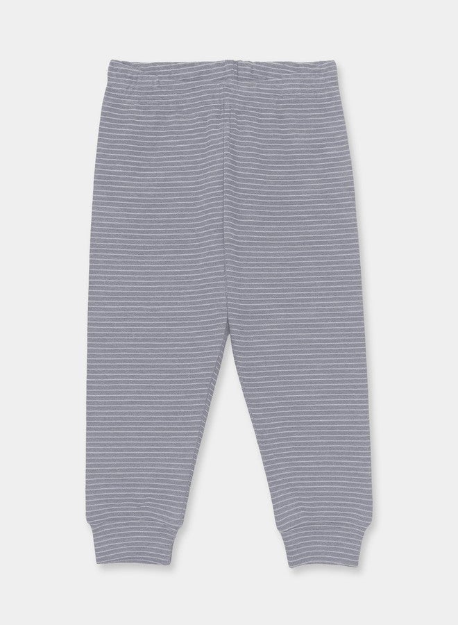 Mi Arcus Solid Grey Fullsleeves Round Neck Thermal Top with Pyjama Set for Kids 12-18 Months - Image 5