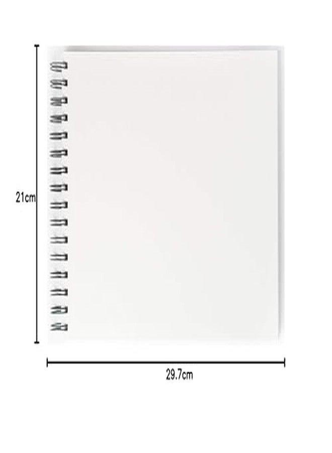 Kitabby - Sketchbook Series - A4 Size (Medium) - Wire-O Bound Sketch Book - Micro-Perforations for Easy Tear Off - 50 Sheets - 160gsm Anti-Ageing, Acid Free, Archival Grade Fine Grain Paper - (Red) - Image 5
