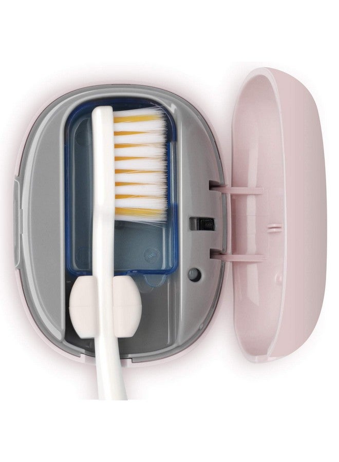 newway Mini Toothbrush Cover Rechargeable Travel Toothbrush Case With Holder For Houshold And Traving Or Business Trip Pink - Image 2