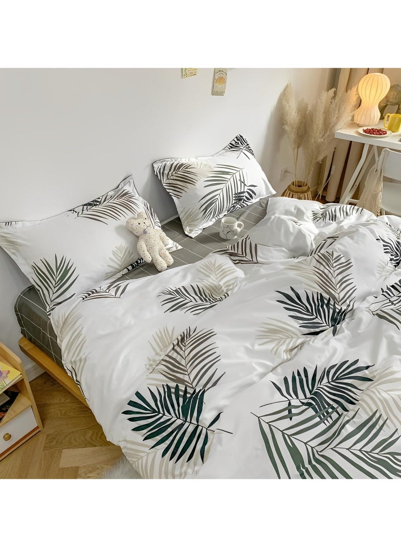 عام “طقم ملاءات من 4 قطع، مجموعة أغطية لحاف ناعمة من القطن، بدون لب، تحتوي على 1 غطاء لحاف بحجم 200 * 230 سم و1 ملاءة و2 غطاء وسادة.” - Image 1