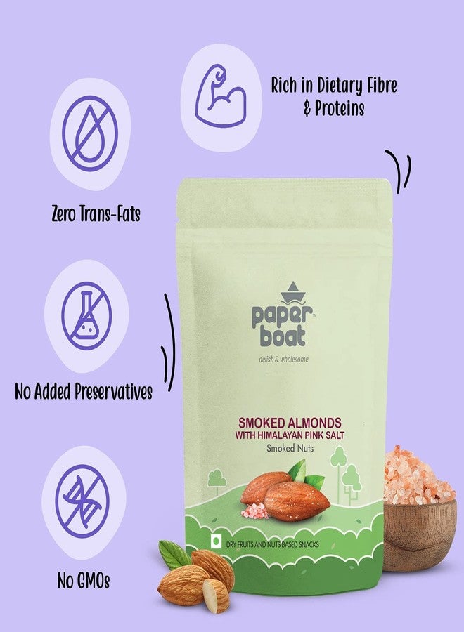 Paper Boat Premium Smoked and Roasted Almonds with Himalayan Pink Salt, Healthy Dry Fruit Snack, Pouch (200g) - Image 5