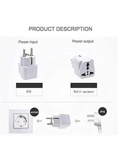 EasyLife Travel Power Adapter, Universal Type E/F 2-pin Plug Adapter Outlet, Adaptor for USA to Europe | EU Socket 3 Pieces | Use In Norway, Korea, Spain, Greece, Russia, Iceland  - Image 2