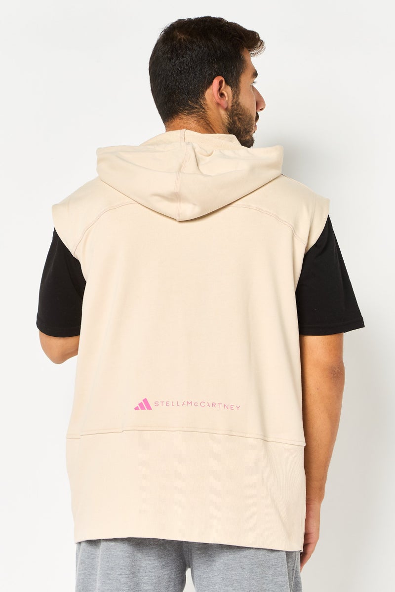 Adidas سترات رياضية للرجال بدون أكمام، خارجية، بيج - Image 4