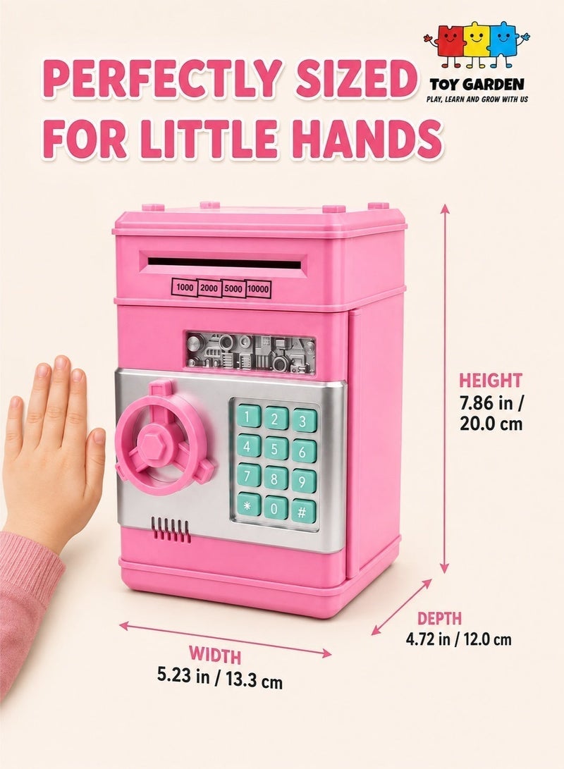 Electronic ATM Bank for Kids – Password-Protected Coin & Cash Saving Box with Auto Scroll, Fun Money Bank Toy Gift - Image 4
