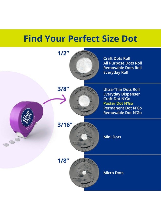 Glue Dots .375" Poster Dot Disposable Dispenser - 200 Clear Dots - Image 4