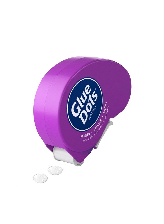 Glue Dots .375" Poster Dot Disposable Dispenser - 200 Clear Dots - Image 1