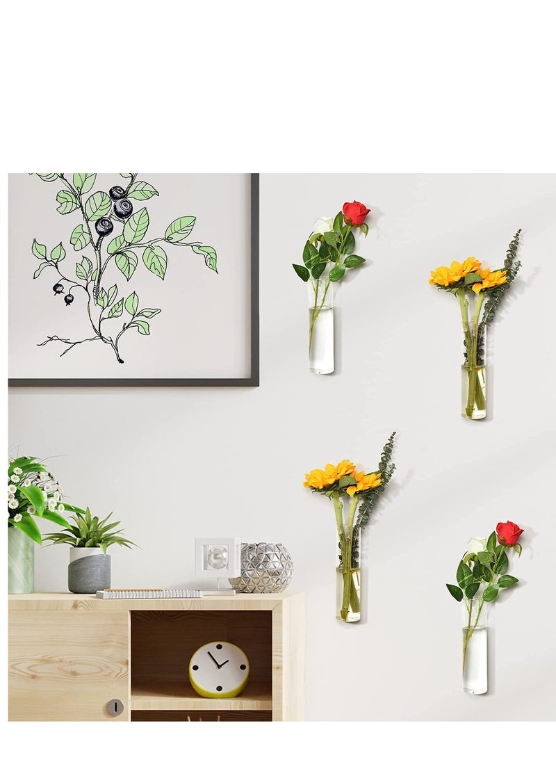 Captaintech Wall Hanging Planters, Glass Terrarium, Plant Containers Wall Vase Perfect for Propagating Hydroponic Plants Home Garden Wedding Decor 4 pieces  - Image 4