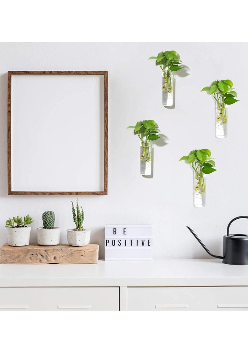 Captaintech Wall Hanging Planters, Glass Terrarium, Plant Containers Wall Vase Perfect for Propagating Hydroponic Plants Home Garden Wedding Decor 4 pieces  - Image 5