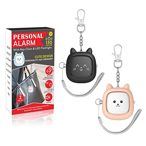 VIGOROAD Safe Sound Personal Alarm,2 Pack 130 dB Loud Siren Song Emergency Self-Defense Security Alarm Keychain with LED Light, Personal Sound Safety Siren for Women, Men, Children, Elderly - Image 1