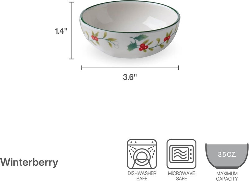 Pfaltzgraff Winterberry Seasons Greetings Serving Tray with Dip Bowl 2 Piece Multicolored - Image 3