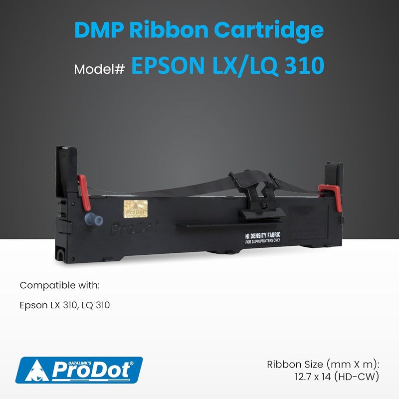ProDot Dot Matrix Ribbon Cartridge Compatible with Epson LX 310, LQ 310 (Pack of 1) - Image 2