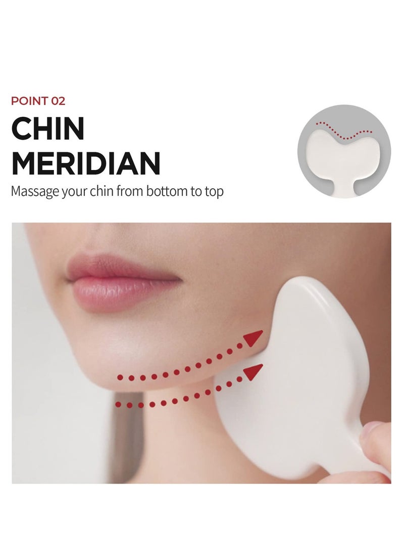 Excefore Gua Sha Massage Tool, Body Massage Tool, Ceramic Gua Sha, for Promotes Blood Flow Prevents Wrinkles Removes Toxins, Facial Massager - Image 3