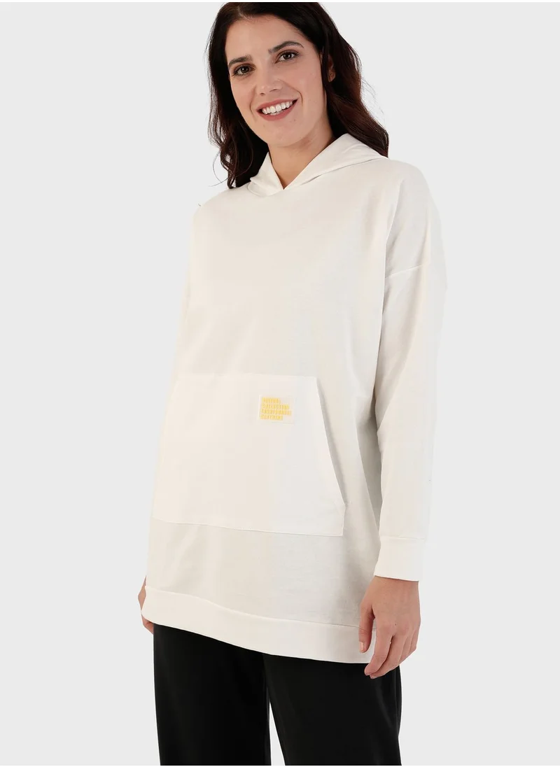 Alia by modanisa Pocket Detail Hooded Tunic