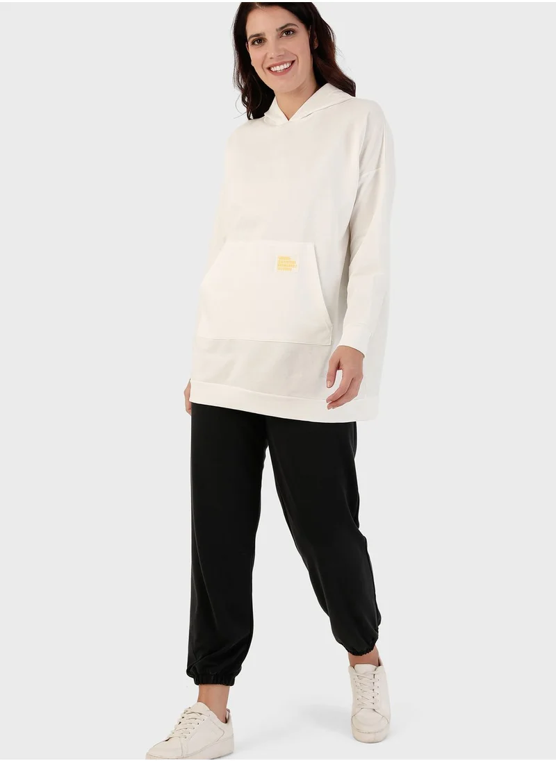 Alia by modanisa Pocket Detail Hooded Tunic