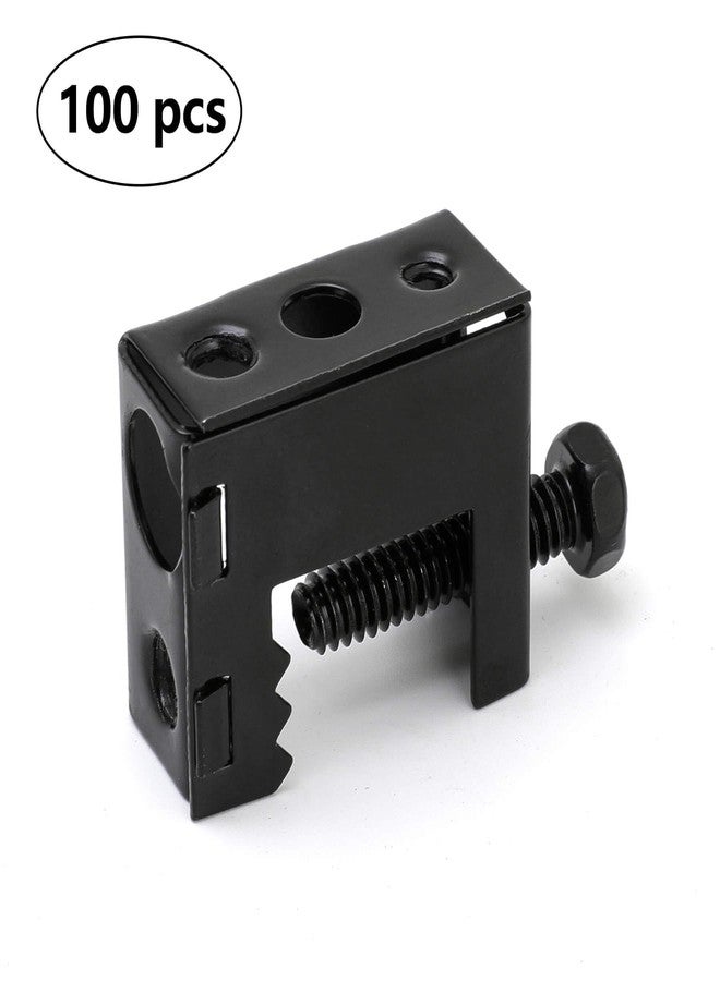 Baudelun Upgrade Baudelun 1/4"-20 Beam Clamps, Black Steel Bolt-on Beam Clamp for 1/4" and 3/8" Threaded Rod, S-hooks and Bridle Rings, 100 Packs - Image 4