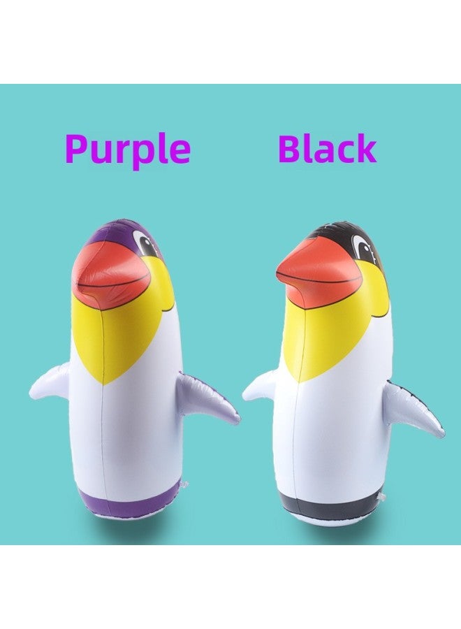Special Large Inflatable Penguin Tumbler Children PVC Inflatable Toys Color Penguin Gift Stall-Color:22cm Color Penguin - Image 5