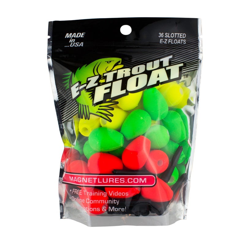 Trout Magnet E-Z Trout Float Fishing Bobbers, Easy Depth Adjustment, Ideal To Drift Small Lures Or Bait 36-Pack - Image 1