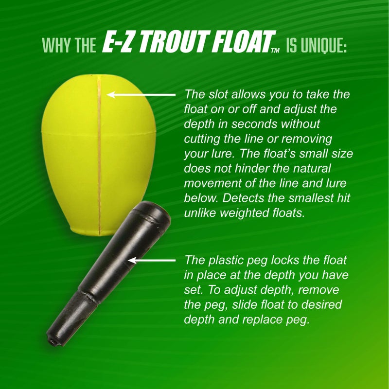 Trout Magnet E-Z Trout Float Fishing Bobbers, Easy Depth Adjustment, Ideal To Drift Small Lures Or Bait 36-Pack - Image 4