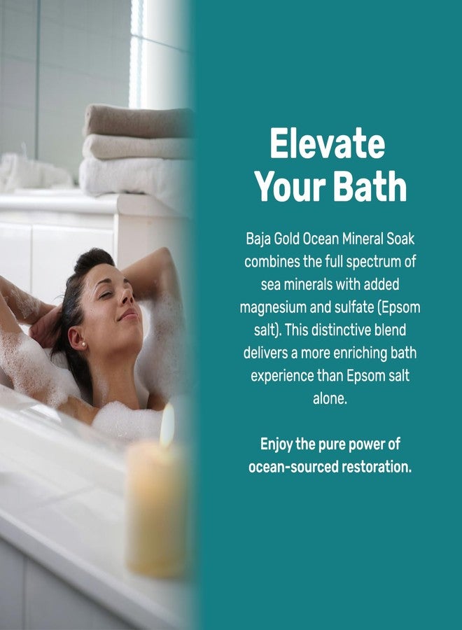 Baja Gold Ocean Mineral Soak – Natural Magnesium Bath Soak & Trace Elements | Relaxing, Clean Ingredient Soak for Bath, Muscles, Relaxation & Skin Care | Pure, Vegan, 2 Lb Resealable Bag, Lavender - Image 4