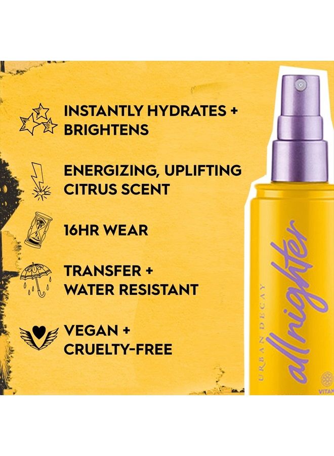 Urban Decay All Nighter Vitamin C Long-Lasting Makeup Setting Spray - Award-Winning Makeup Finishing Spray - Lasts Up To 16 Hours - Non-Drying Formula for All Skin Types - 4.0 fl oz - Image 2