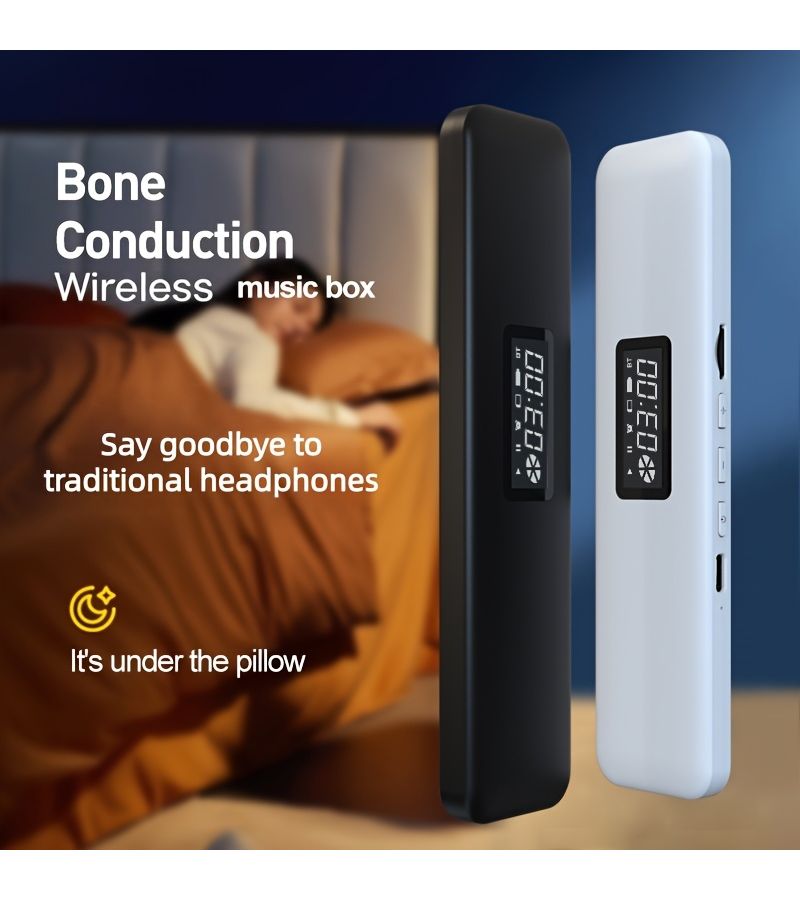 Black Bone Conduction Speaker Pillow for Sleeping - Image 1