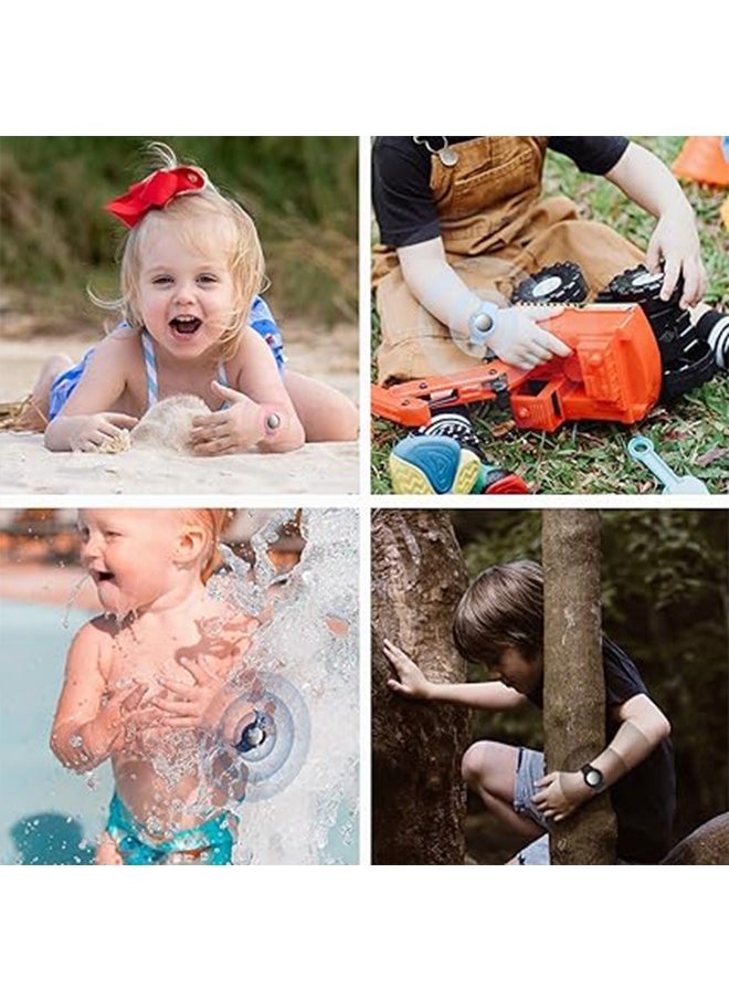 Arabest 2 Pcs Airtag Wristbands for Kids, Soft Silicone Airtag Bracelet Kids, Lightweight, Waterproof Band Compatible with Apple Airtag Watch Band for Children and Toddler (Baby Blue & Navy Blue) - Image 3