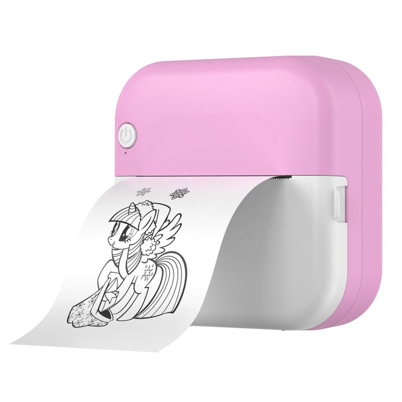 Mini Thermal Printer Multifunction Portable Sticker Maker Instant Photo Inkless Printing Support BT Connection for Smartphone with 1 Paper Roll 57mm Compatible with iOS Android System for Picture - Image 5