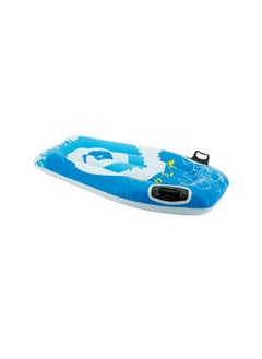 INTEX Vinyl Joy Rider Inflatable Swimming Board Blue and White 19.05 x 112 x 62 cm 58165  - Image 1