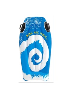 INTEX Vinyl Joy Rider Inflatable Swimming Board Blue and White 19.05 x 112 x 62 cm 58165  - Image 2