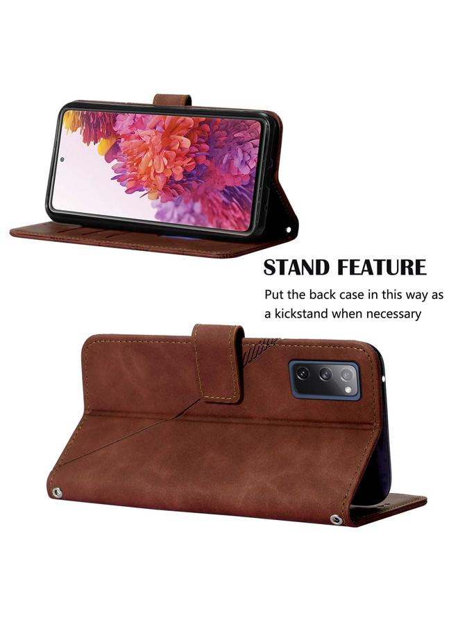 S-TOP Case For Samsung Galaxy S20 Lite/S20 FE 4G & 5G Crossbody 3D Embossed Flip Leather Phone Case - Image 5