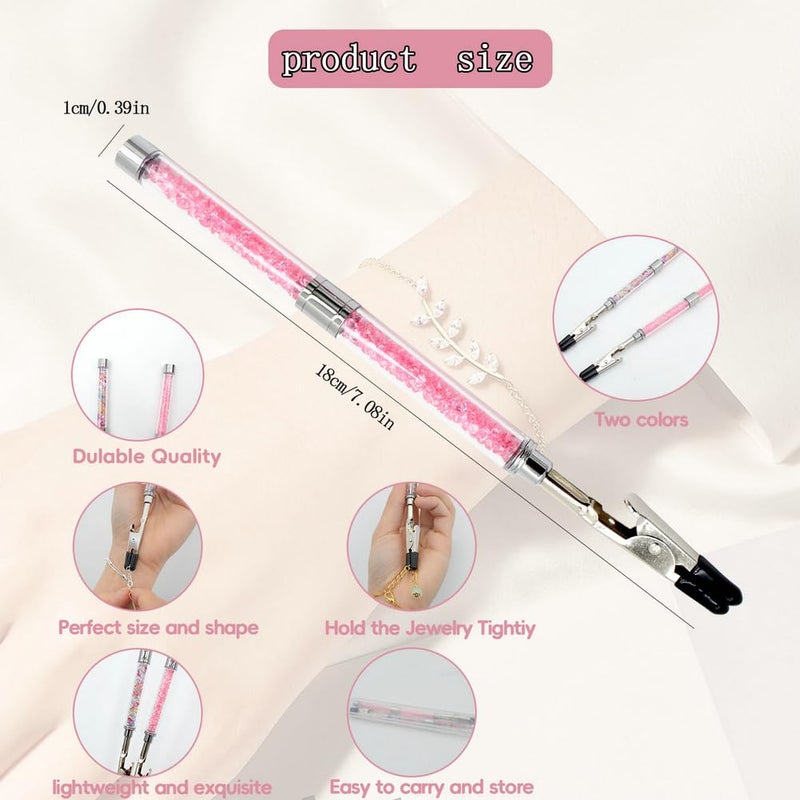 PEOUWNES Bracelet Helper Tool Diamond Bracelet Tool Jewelry Clasp Helper Fastening and Hooking Tool for Necklace Bracelet Watch Clasps Zippers Crafts Adjustment - Image 2