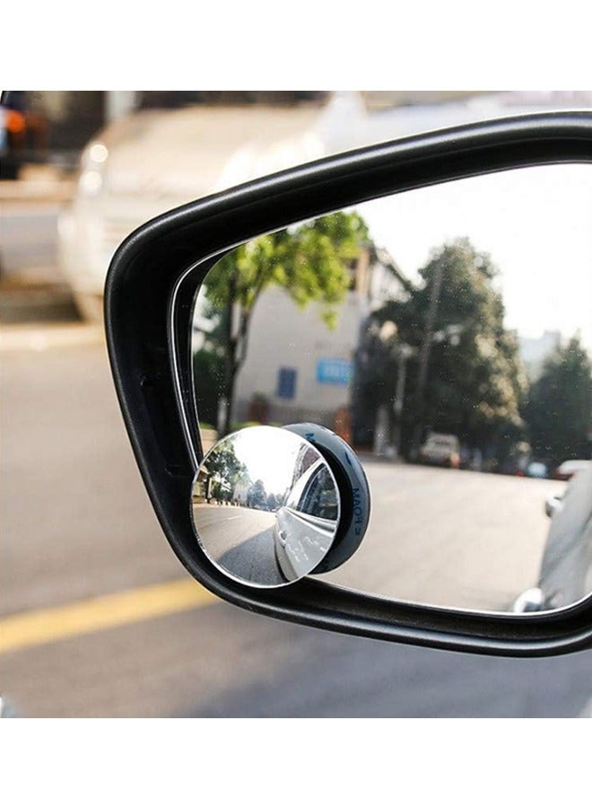 2Pcs Blind Spot Car Mirror, HD Glass Frameless Convex Rear View Mirrors Exterior Accessories with Wide Angle Adjustable Stick for Car SUV and Trucks - Image 2